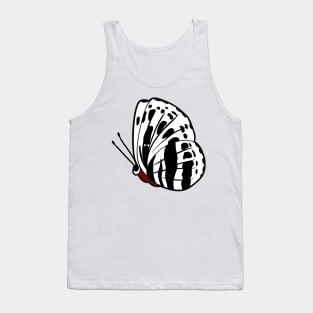 Red, black and white butterfly in flight Tank Top